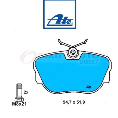 ATE Front Disc Brake Pad Set for 1987-1991 BMW 325is - Braking Stopping ha Foto 1 de 4
