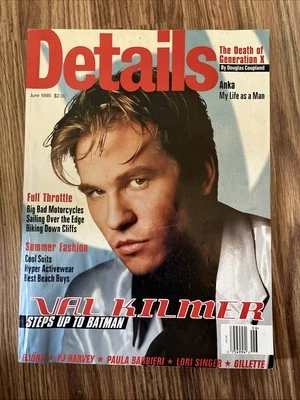 Details Magazine (June 1995) VAL KILMER - Batman Vintage OOP Foto 1 de 3