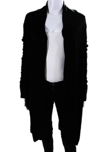 BCBG Max Azria Womens Silk Draped Open Front Cardigan Sweater Black Size XXS - Picture 1 of 6