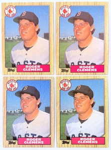 (4) Roger Clemens 1987 Topps Baseball NM Card Lot #340 - Picture 1 of 2