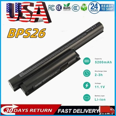 Batería para portátil BPS26 para Sony VAIO VGP-BPS26 VGP-BPS26A VGP-BPL26 VPC-EH VPC-CA Foto 1 de 4