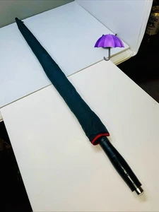 Ombrello da golf lungo XL nero e rosso Davek New York - Foto 1 di 17