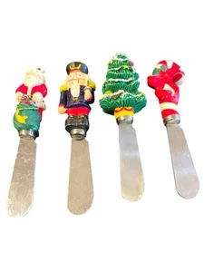 Boston Warehouse Christmas Cheese/Appetizer Spreaders, Set of Four - Picture 1 of 9
