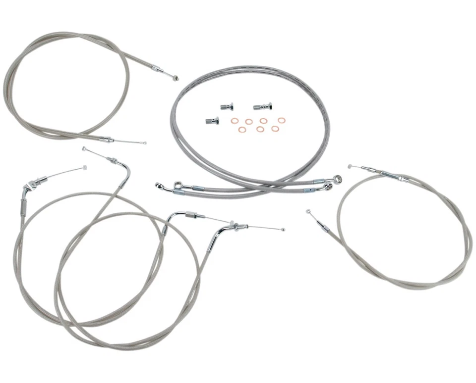 Kit de cables de acero inoxidable Baron acelerador-embrague-freno barras de 12"-14" (BA-8042KT-12) Foto 1 de 1