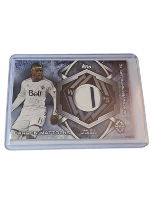 🔥DARREN MATTOCKS 2014 Topps MLS Kits Game Used PATCH VANCOUVER WHITECAPS KIT-DM - Image 1 of 2