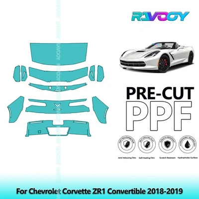 PreCut Paint Protection PPF Kit For Chevrolet Corvette ZR1 Convertible 2018-2019 - Image 1 of 4