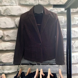 Giacca CAbi Down to Earth marrone scuro blazer velluto a coste scuro accademico chic taglia M - Foto 1 di 9