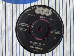 Erma Franklin - The Right To Cry - London HLZ 10220 - 1968 - Vinyl Ex - Picture 1 of 2