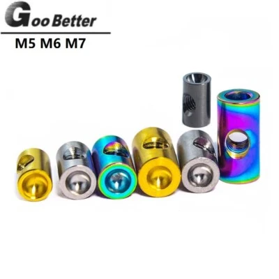 Titanium Cylindrical Nuts M5 M6 M7 Titanium Nuts for Bike Seat Fixing Nuts - Image 1 of 4
