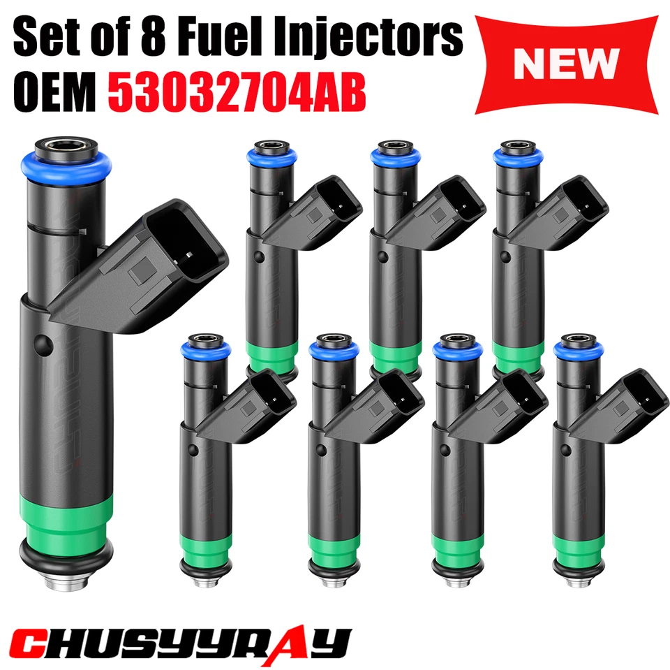 Inyectores de combustible X8 de actualización de 12 orificios para Dodge Ram 1500 2000-2003 4,7 L 5,9 L V8 Foto 1 de 4