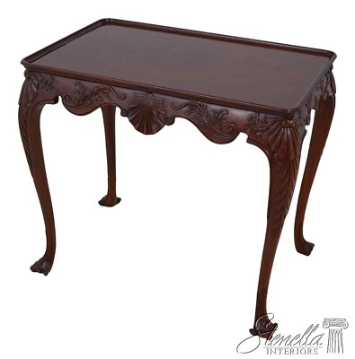 L60780EC: Mesa de té irlandesa georgiana tallada de caoba Kindel Foto 1 de 4