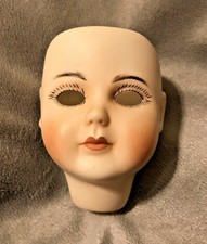 Vintage Bisque Doll Head Painted No Eyes By Veta Frenzel '84 Usa 3 1/4'' Tall