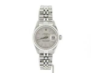 Rolex Date Ladies 79240 Stainless Steel Watch Jubilee Band Silver Dial - Picture 1 of 4