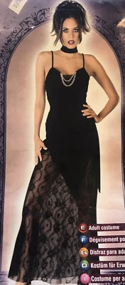 Disfraz de vampiro seductora de terciopelo negro para mujer adulta talla única estándar Foto 1 de 4