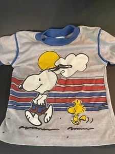1958 Vintage  snoopy And Woodstock Tea Shirt 12 Month Great Cond 11x13 Rob Roy - Picture 1 of 9
