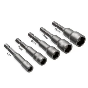 Addax Hex Socket Driver Magnetic tek bit nut socket drivers 1/4" to 13mm New UK - Picture 1 of 14