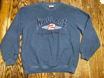 Vtg 90’s Rusty Wallace Woven Sweatshirt Size M NASCAR Chase Authentics - Imagem 1 de 4