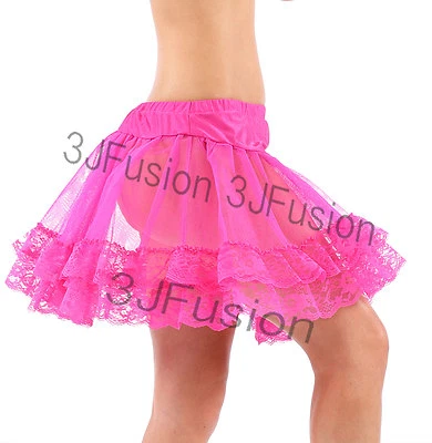 Ladies Glamour 2 Layer CERISE PINK TUTU FANCY DRESS HEN PARTY FREE POST(AE) - Image 1 of 2