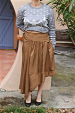 Wrap Skirt Asymmetrical Camel High Use Size 36 Fr W26 NWT