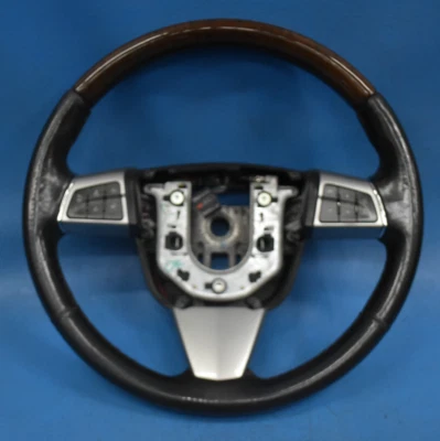 Cadillac SRX 2012 jet cuero negro madera grano volante OEM crucero calefacción Foto 1 de 4