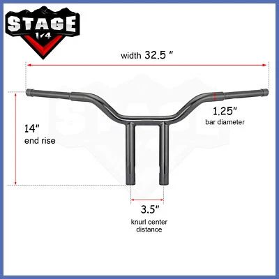Руль 10-16 дюймов Evil MX-T 1-1/4 дюйма для 96+ Harley Dyna Sportster XL 883 1200 - Изображение 1 из 3