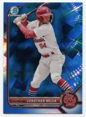 2022 Bowman Draft Chrome Sapphire Jonathan Mejia St. Louis Cardinals #BDC-186 - Image 1 of 2