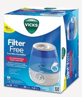 Vicks Filter-Free Ultrasonic Visible Cool Mist Humidifier for V4600