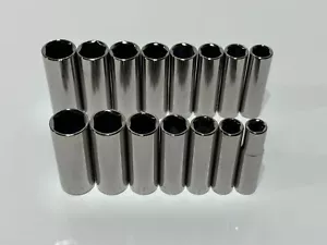 NEW Craftsman Tools USA G 15pc Deep 3/8” Drive Socket Sets (7) SAE & (8) Metric - Picture 1 of 9