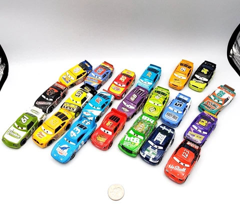 Disney Pixar Cars Piston Cup Racer Lot x21 King Chick Vitolin Diecast Metal 1:55 Cover