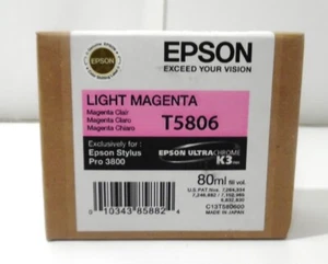 Tinta Epson Pro 3800 LIGHT MAGENTA UltraChrome K3 T5806; Mixta Exp 03. 2011-13 - Imagen 1 de 2