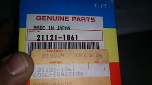 NUEVO Kawasaki FABRICANTE DE EQUIPOS ORIGINALES DE LOTE ANTIGUO 21121-1061 KLT110 1984 1985 1986 Bobina de encendido Y - Imagen 1 de 1