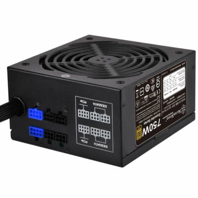 Silverstone ET750-HG 750Watt 80PLUS Gold Semi Modular Flat Cable ATX PS - Image 1 of 4