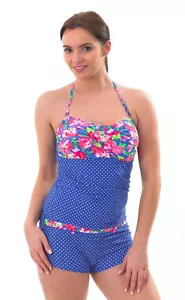HO02741 DAMAS TRAJE DE BAÑO TANKINI AHUECADO TOP + PANTALONES CORTOS BIKINI COPA B/C TRAJE DE BAÑO - Imagen 1 de 2