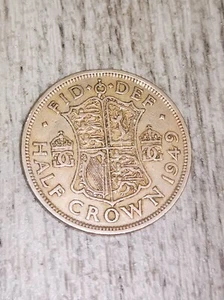 Georgivs VI (D:G:BR:OMN:REX) FID DEF halbe Krone Münze - 1949 - Bild 1 von 2