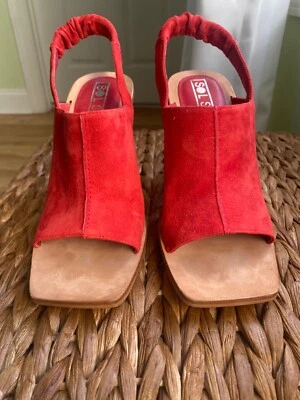 NUEVO SOL SANA ELLA 4" SANDALIAS DE VESTIR TACÓN BLOQUE MADERA REDONDO TALLA EE. UU. 6 $211 Foto 1 de 4