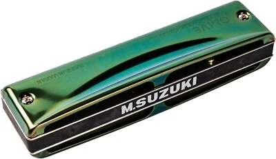 SUZUKI C-20 OLIVE Harmonica Key of C 10-Hole Diatonic Made in Japan New - Image 1 of 4