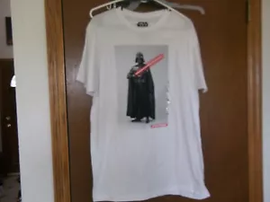 Star Wars Darth Vader Standing Desgin white t-shirt NWT S-2XL Mens Licensed New - Picture 1 of 2