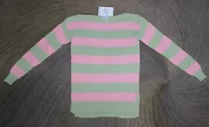 Bella Bliss Girls Pink & Green Cotton Sweater - Size 7 - NWT - Picture 1 of 3
