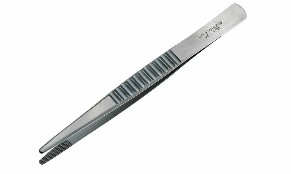 KING SCIENTIFIC 130MM BLUNT END FORCEPS/TWEEZERS