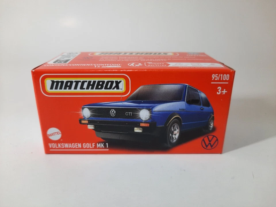 Matchbox 2024 Mattel Volkswagen Golf MK 1 95/100 Box Modellino 1/64 - Immagine 1 di 1
