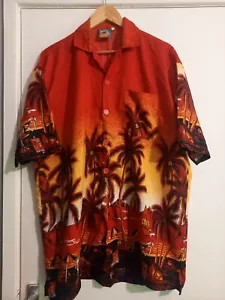 True Face Vintage Shirt Xxl Red Holiday Hawaiian - Picture 1 of 6