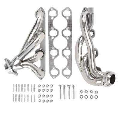 Cabezal de escape corto de acero inoxidable V8 5,8 L Bronco 1987-1996 Ford F-150 F-250 Foto 1 de 4