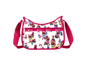 LeSportsac Animal Party Classic Hobo, Fashionably Dressed Animals Ready To Party - Image 1 of 4