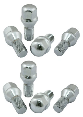 EMPI 9712 - X 8 CHROME LUG BOLTS 60* TAPER 14MM X 1.5 THREAD VW 4x130 BUG BUGGY — 第 1/2 张图片