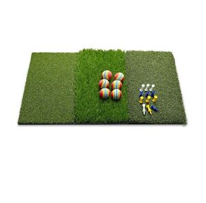 Golf Mat Chipping Hitting 25" x16" 3in1 Foldable - Practice Turf Backyard or ...