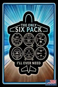 ¡PACK DE 6 PILOTOS! SIGNO DE METAL 8X12 HECHO EN ESTADOS UNIDOS! DIVERTIDA DECORACIÓN REGALO AVIACIÓN AEROLÍNEA - Imagen 1 de 1
