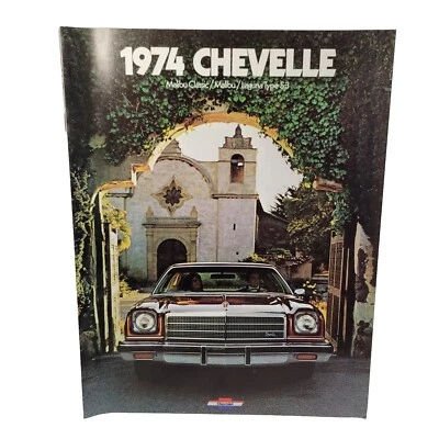 Chevrolet Chevelle Malibu 1974 clásico y Laguna 16 páginas folleto de ventas catálogo Foto 1 de 4