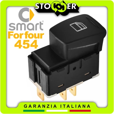PULSANTE Interruttore Alzavetro Tasto Anteriore BILATERALE per SMART Forfour 454 - Immagine 1 di 4