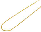 Ladies 10K Yellow Gold Square Box Chain Necklace 0.6MM 16-24 Inches