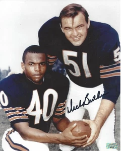 Dick Butkus autographed 8x10 photo football Chicago Bears with Gale Sayers - Picture 1 of 2